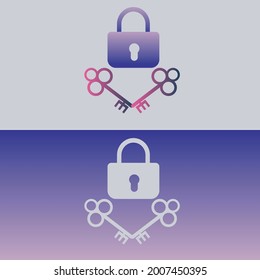 Padlock logo combined with key