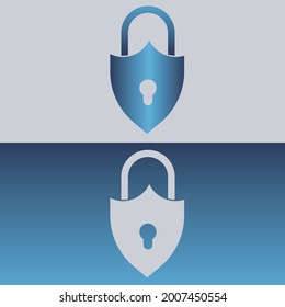 Logo de Padlock combinado con el escudo