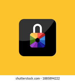 Padlock logo creative design vector template