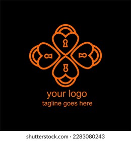 diseño de logotipo de candado único para usted
