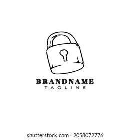 padlock logo design template icon modern vector illustration