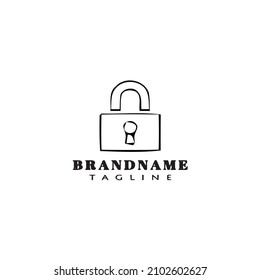 icono de diseño de logotipo de padlock