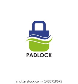 Padlock logo design vector template