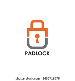 Padlock logo design vector template
