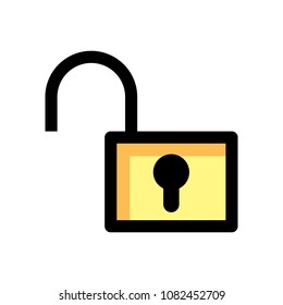 PADLOCK LOGO FLAT ICON 