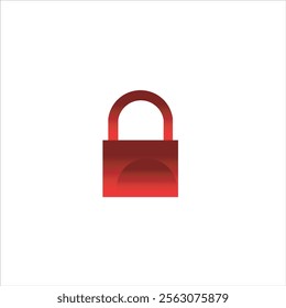 Padlock logo with gradient red color and white background