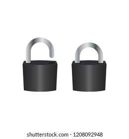 Padlock logo icon design template vector