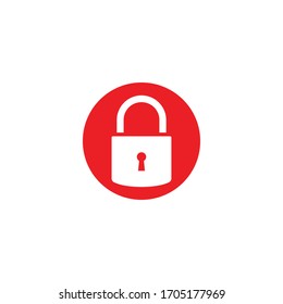 padlock logo icon vector template illustration
