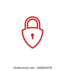 padlock logo icon vector template illustration