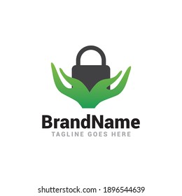 Plantilla vectorial de icono del logotipo de Padlock.