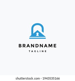 padlock logo icon vector template illustration