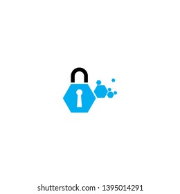 
padlock Logo. Minimalistic logo design. Creative logo. 