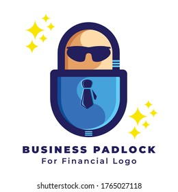 padlock logo for security service and entrepreneur