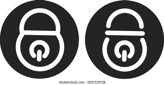 Padlock logo with simple design.