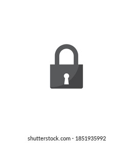 Padlock logo vector icon illustration design 
