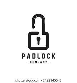 padlock logo vector icon illustration design. this logo suitable for hardware stores or construction companies, couple and Security services 