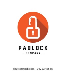 padlock logo vector icon illustration design. this logo suitable for hardware stores or construction companies, couple and Security services 