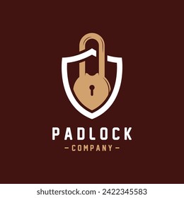 padlock logo vector icon illustration design. this logo suitable for hardware stores or construction companies, couple and Security services 