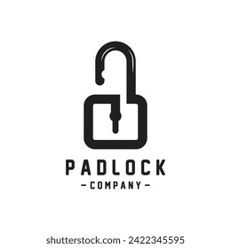 diseño de ilustración de icono del vector del logotipo de candado. este logotipo adecuado para almacenes de hardware o empresas de construcción, pareja y servicios de seguridad 