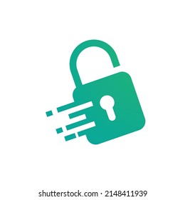 Padlock logo vector illustration design