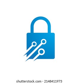 Padlock logo vector illustration design