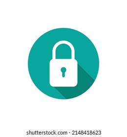 Padlock logo vector illustration design