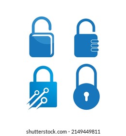 Diseño de la ilustración vectorial del logotipo Padlock