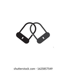 Padlock logo vector template illustration icon