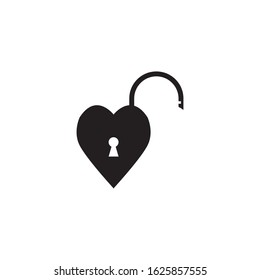 Padlock logo vector template illustration icon