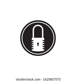 Padlock logo vector template illustration icon