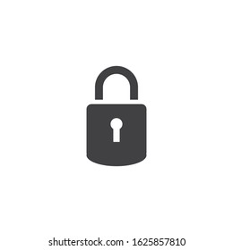 Padlock logo vector template illustration icon