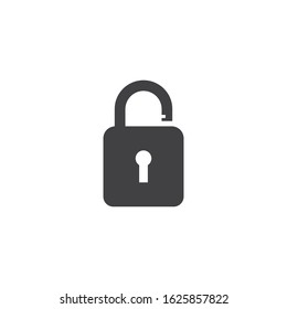 Padlock logo vector template illustration icon