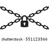 lock with chain vector