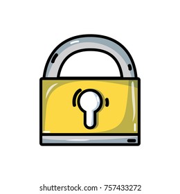 padlock object symbol to security protection