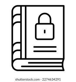 Padlock en el libro mostrando el concepto de vector de libro prohibido