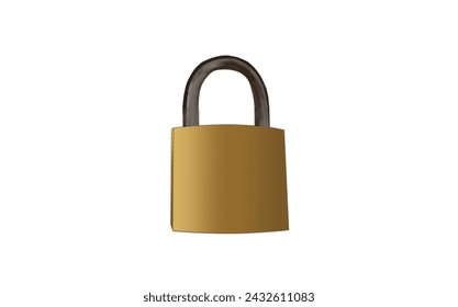 a padlock on a white background
