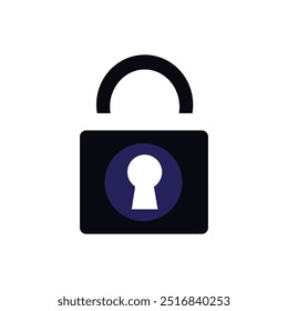 A padlock on white background