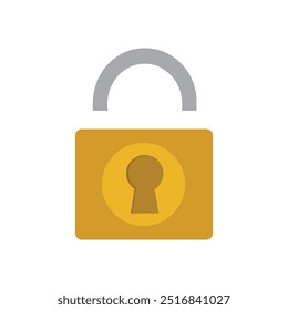 A padlock on white background