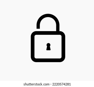 diseño de icono abierto de candado