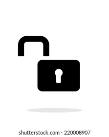 Padlock open icon on white background. Vector illustration.