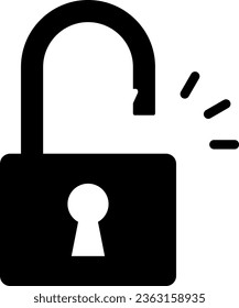 Padlock Opening Isolated Vector Icon