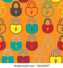 padlock orange lock