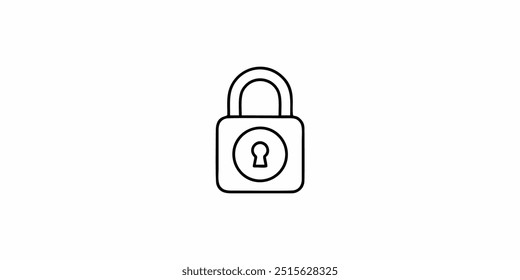 padlock outline design for kids printable coloring book