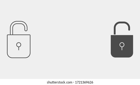 Símbolo de símbolo de icono de Padlock y vector rellenado
