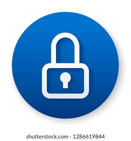 padlock outline icon. vector illustration