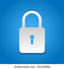 Padlock - paper cut design