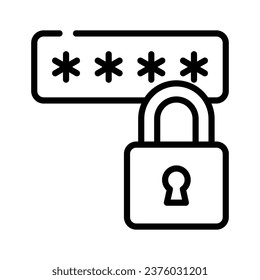 Padlock with password, cyber security concept. Personal data protection
