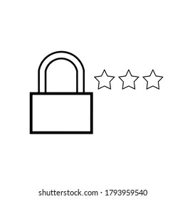 padlock password icon vector illustration logo template