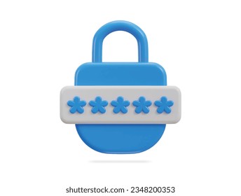 padlock and password icon vector illustration