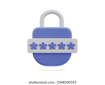 padlock and password icon vector illustration